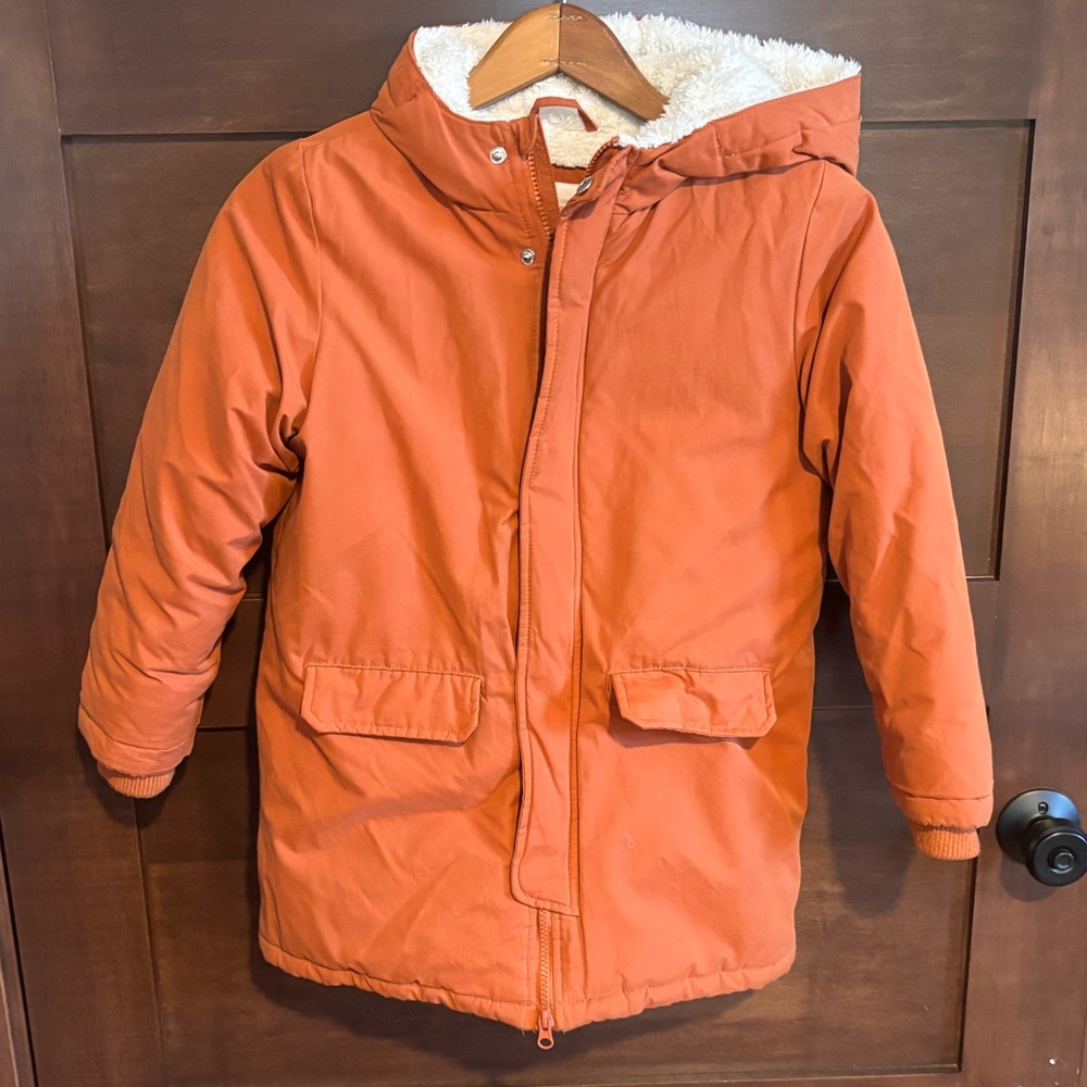 Cat & Jack Orange Puffer Jacket Winter Warm